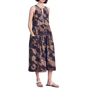 Apiece Apart San Cristobal Organic Cotton Midi Dress Fading